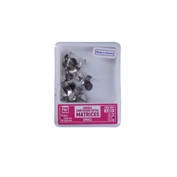 Saddle Contoured Metal Matrices small 1.311 12 pcs №3 (0.050mm) -TOR V M-Russia