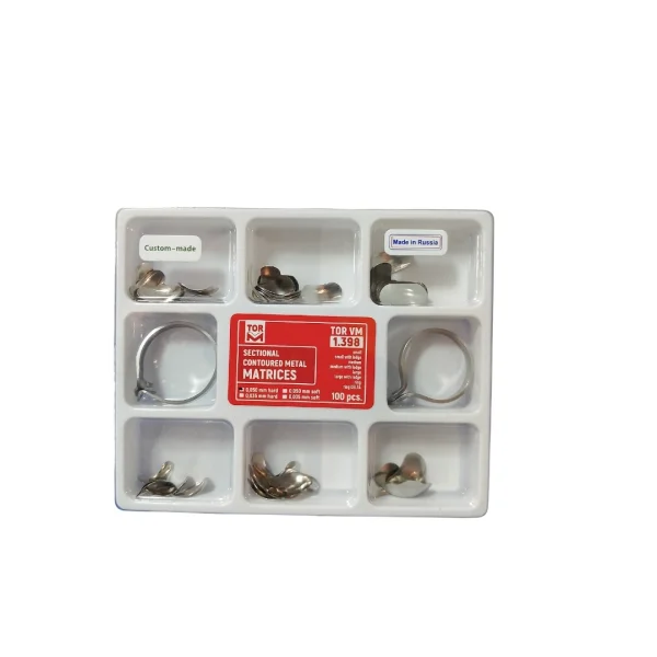 Set of Sectional Contoured Matrices № 1.398 100 pcs (0.050mm) -TOR V M -Russia