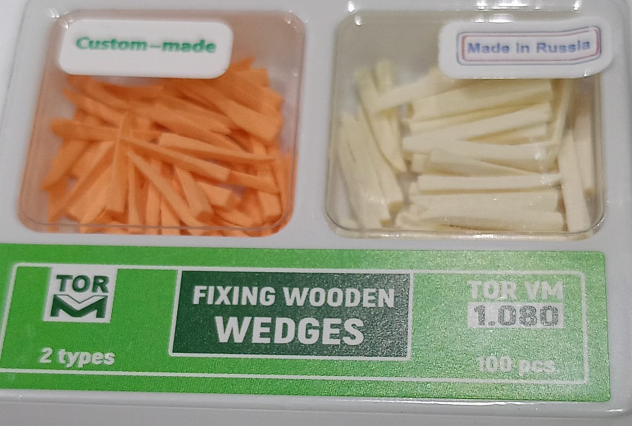080 Wooden Wedges of 2 types № 1.080 100Pcs-TOR V M -Russia - Image 1