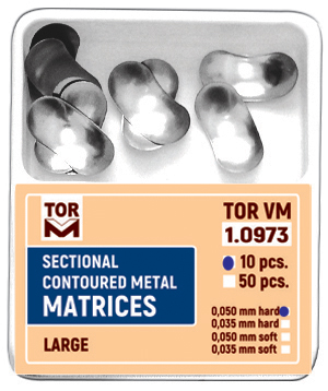 Large Sectional Contoured Matrices  № 1.0973 50Pcs (0.050mm) -TOR V M -Russia
