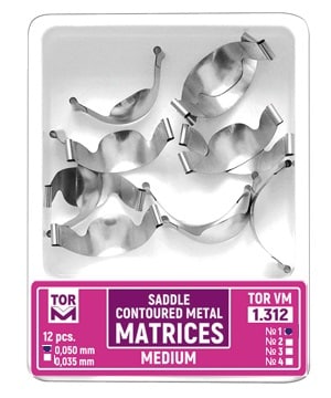 Saddle Contoured Metal Matrices medium1.312 12 pcs №1 (0.050mm) -TOR V M -Russia I