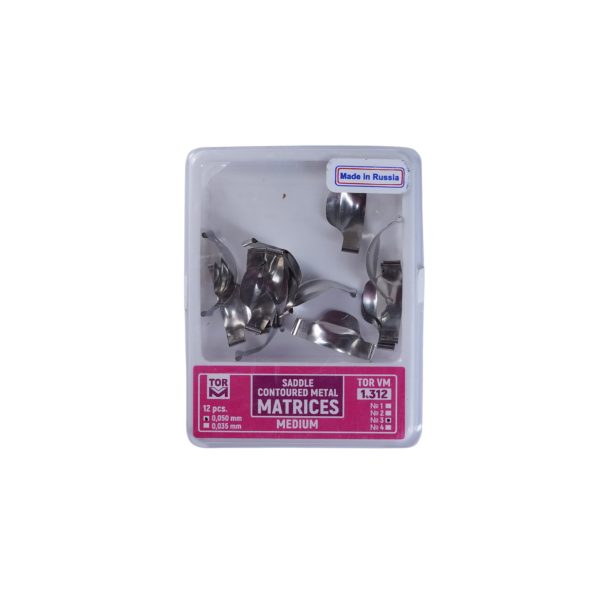 Saddle Contoured Metal Matrices medium1.312 12 pcs №3 (0.050mm) -TOR V M -Russia