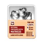 Large Sectional Contoured Matrices with Ledge № 1.0974 50 Pcs (0.050mm) -TOR V M -Russia