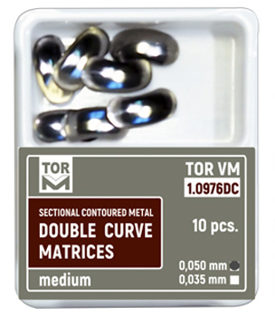 Sectional Contoured Metal Double Сurve Matrices Medium 10 pcs № 1.0976DC TOR VM-Russia