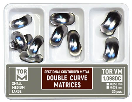 Sectional Contoured Metal Double Сurve Matrices 30 pcs № 1.098DC TORVM-Russia