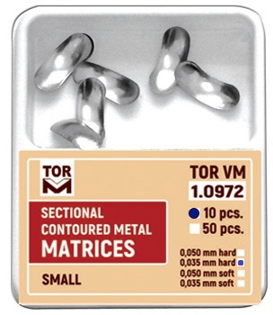 Small Sectional Contoured Matrices № 1.0972 10Pcs (0.050mm) -TOR VM -Russia