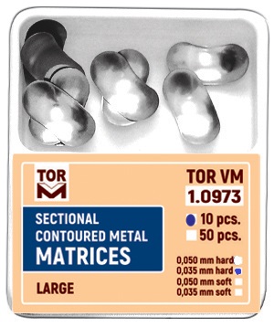 1-0973-e Large Sectional Contoured Matrices № 1.0973 10Pcs (0.035mm) -TOR VM -Russia - Image 1