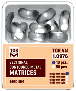 Medium Sectional Contoured Matrices № 1.0976 10Pcs (0.050mm) -TOR VM -Russia