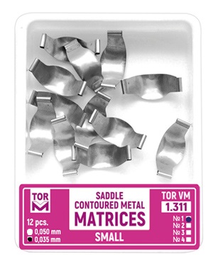 Saddle Contoured Metal Matrices large1.311 12 pcs № 1 (0.035mm) -TOR V M-Russia