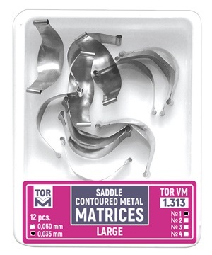 Saddle Contoured Metal Matrices large1.313 12 pcs № 1 (0.035mm) -TOR V M-Russia